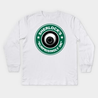 Sherlock's Coffee - Surprisingly OK! Kids Long Sleeve T-Shirt